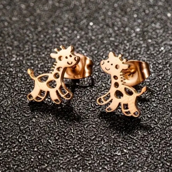 Hypoallergenic Earrings- Giraffe - Picture 2 of 3